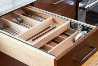 Two-Tier Wood Cutlery Tray Style A - Dura Supreme Cabinetry