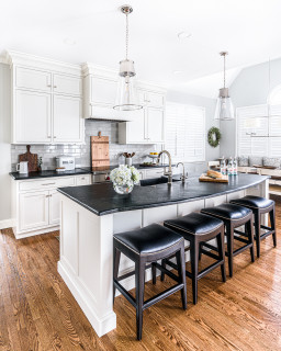 White Cabinets And Black Countertops