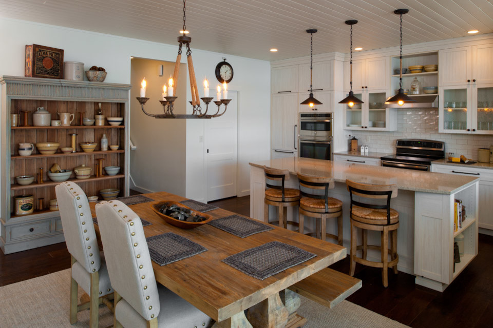 This is an example of a coastal kitchen in Seattle.