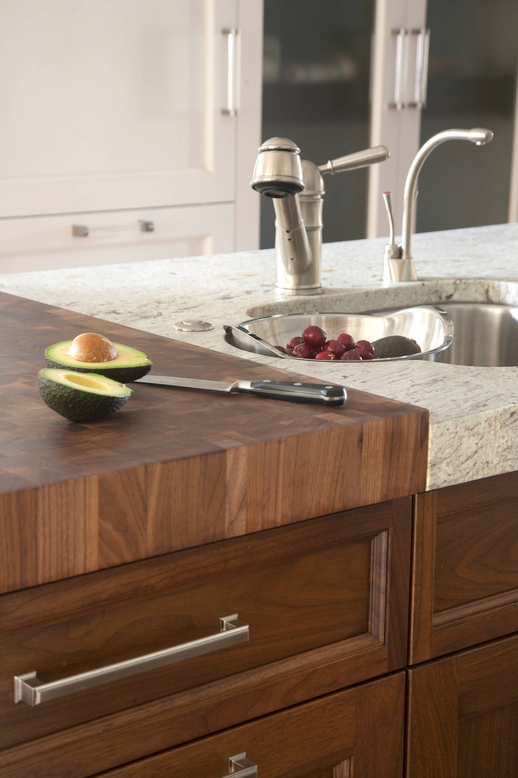 Kitchen Counters Try an Integrated Cutting Board for Easy Food Prep