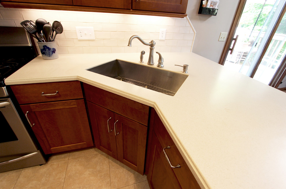 Cherry Kitchen with Corian Countertops Broadview Heights, OH