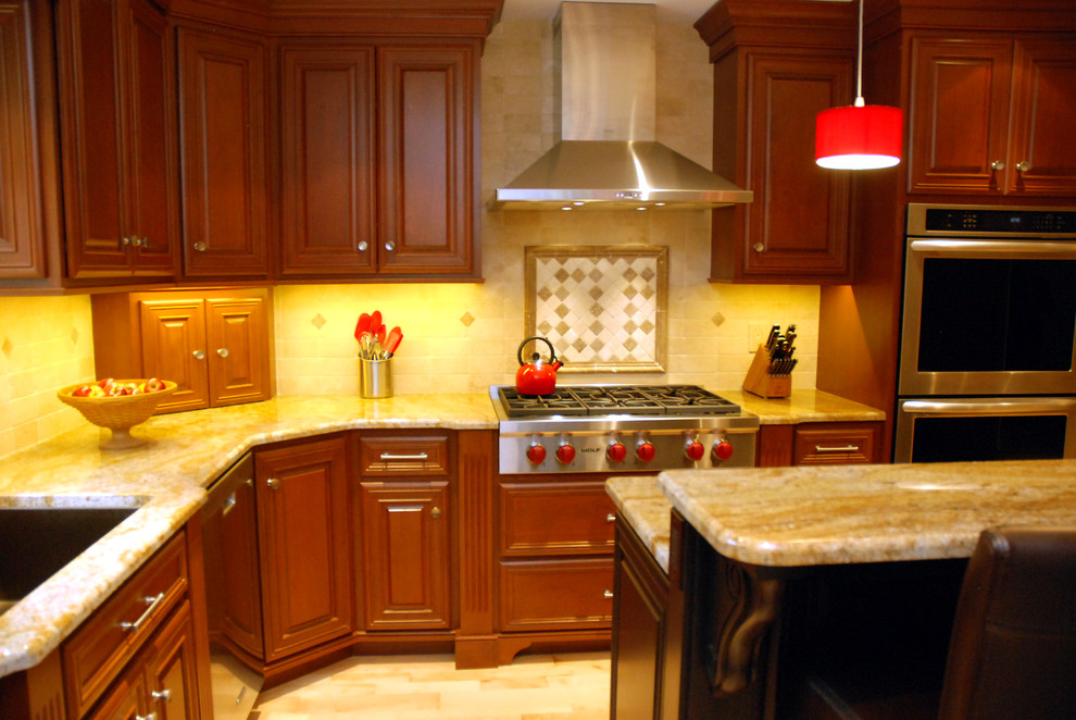 Cherry Wood Kitchen in Bryn Mawr, PA Transitional Kitchen