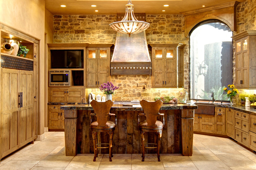 Mountain style kitchen photo in Orange County