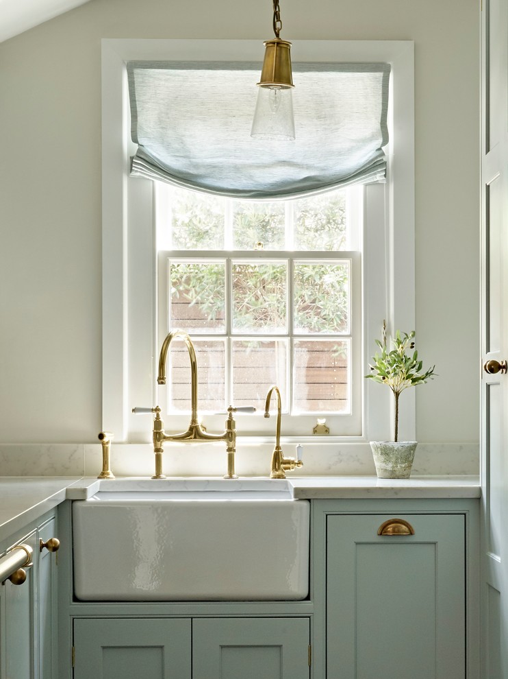 Example of a small classic kitchen design in London