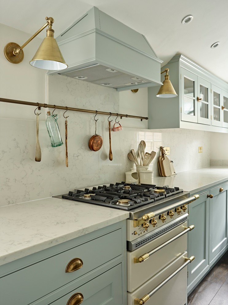 Example of a small classic kitchen design in London