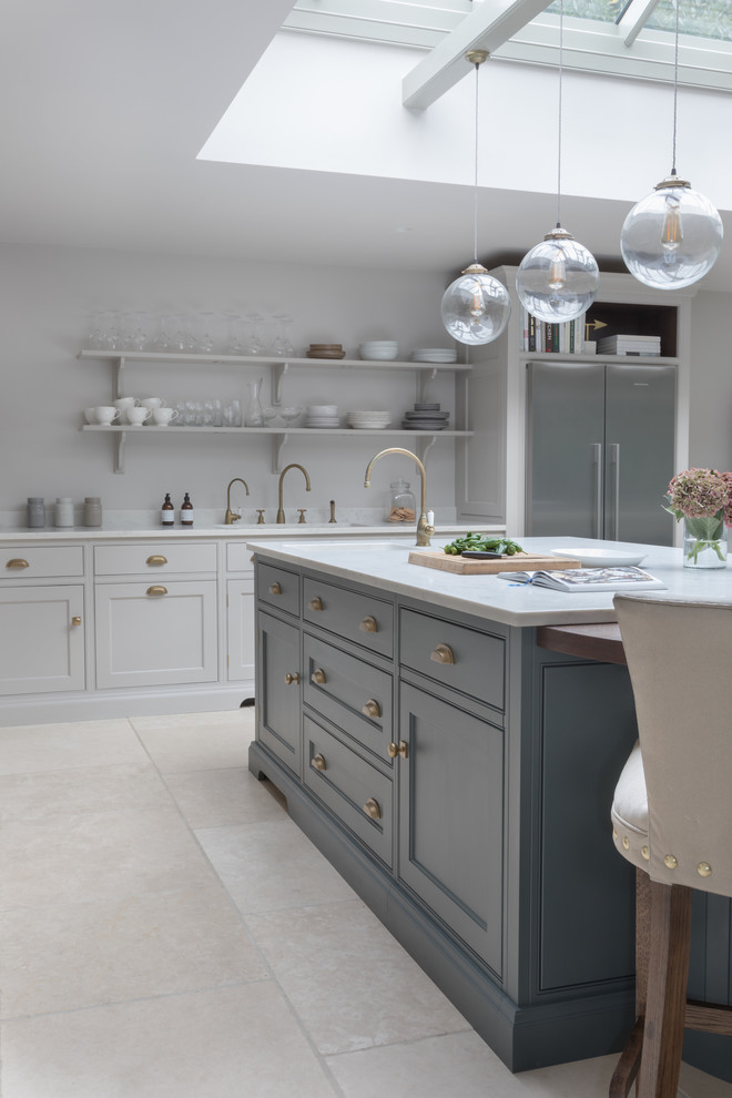 This is an example of a medium sized traditional kitchen in Essex.