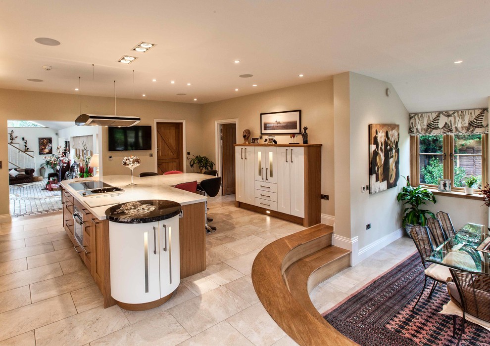 Classic Style with spiral floor wine cellar Modern Kitchen Sussex by Park House Kitchens
