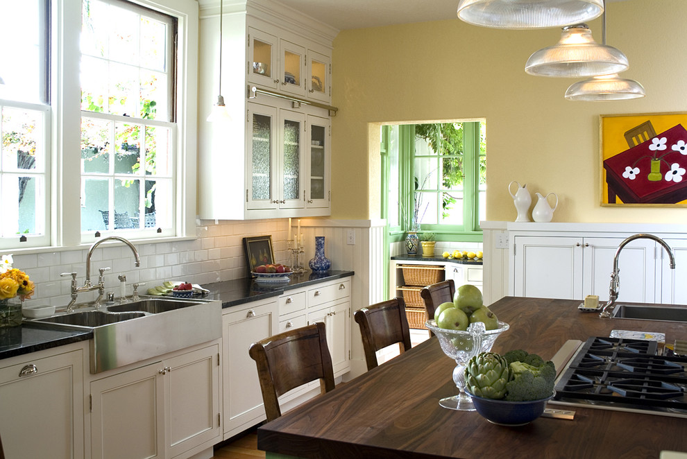 Classic White Landmark Home - Traditional - Kitchen - San ...