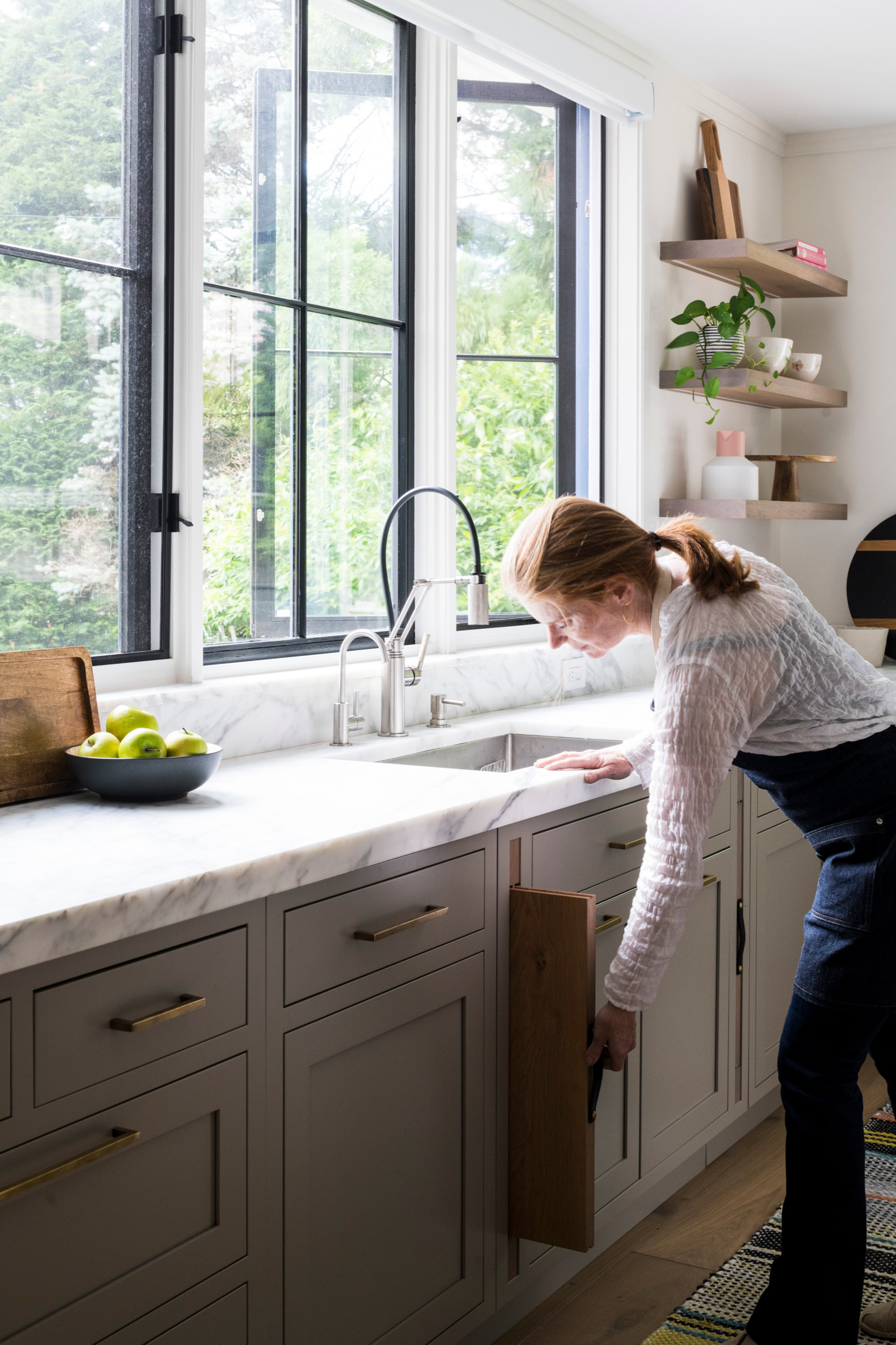 Small kitchen cabinet with marble top deals