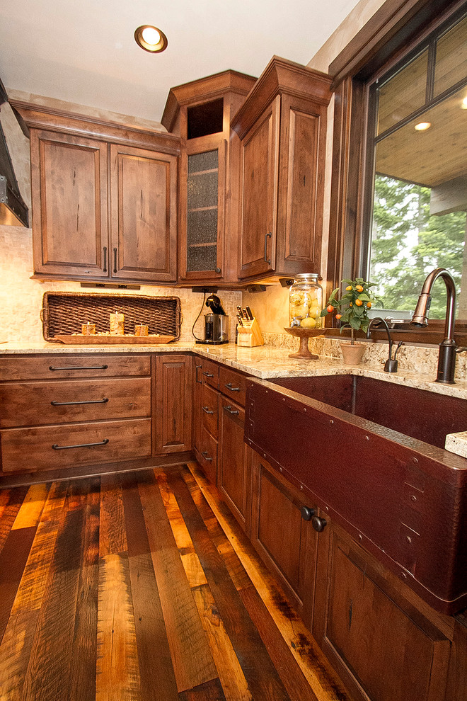 Inspiration for a rustic kitchen in Seattle.