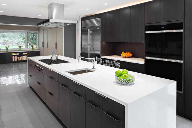 Clean lines create a sleek look for this modern kitchen - Contemporary ...