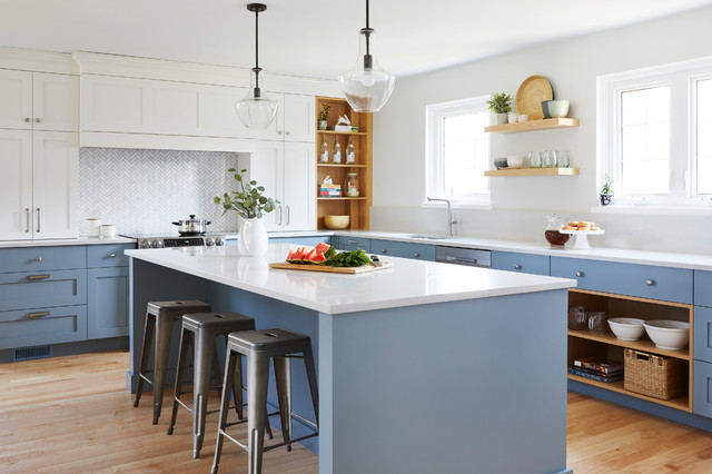 Beautiful Cloud Blue Kitchen