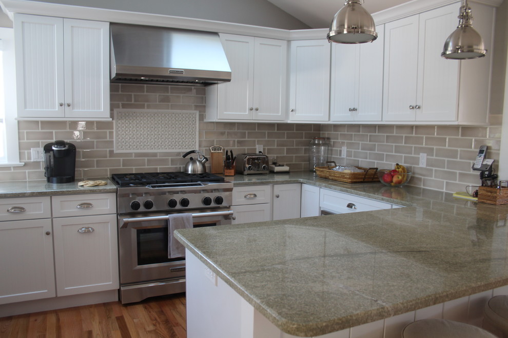 Coast Green Granite Kitchen Countertop, White Kitchen Cabinets Green Granite Countertops Pictures