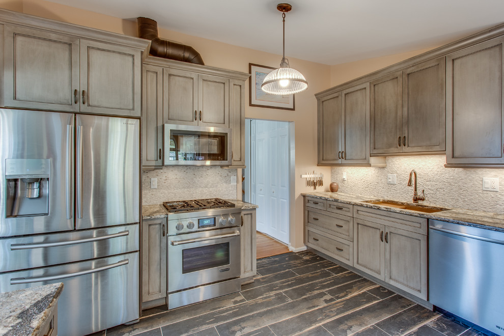 Coastal Grey Kitchen Design by Reico Kitchen & Bath - Transitional ...