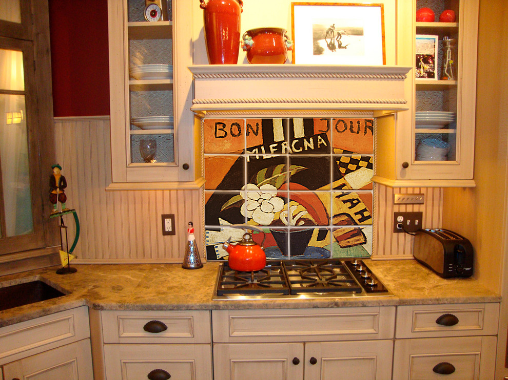 Coffee kitchen backsplash design idea Contemporary Kitchen