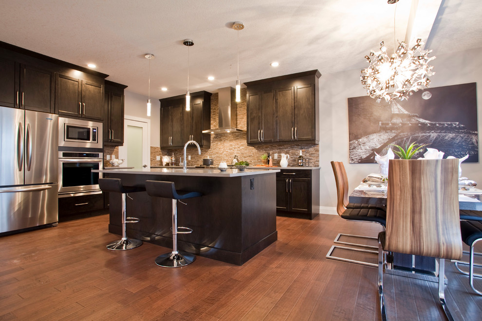This is an example of a classic kitchen in Edmonton.