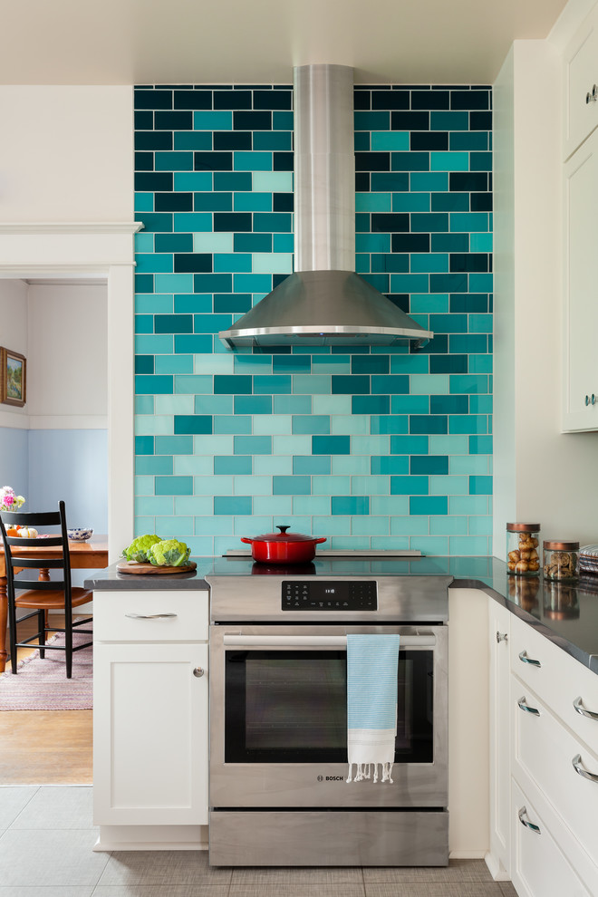 Colorful Craftsman Kitchen - Craftsman - Kitchen - Seattle - by Kirk ...