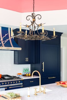 75 Kitchen with Blue Cabinets and Black Appliances Ideas You'll Love -  January, 2024