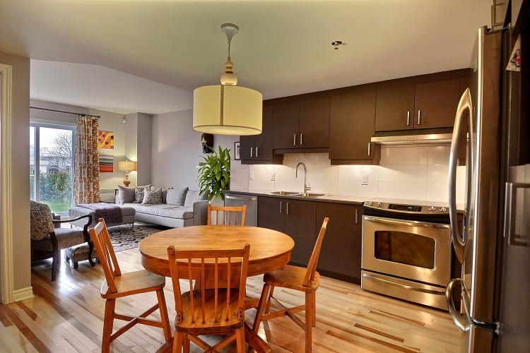 Condo Ville St Laurent Eclectic Kitchen Montreal By Hibou Design Co
