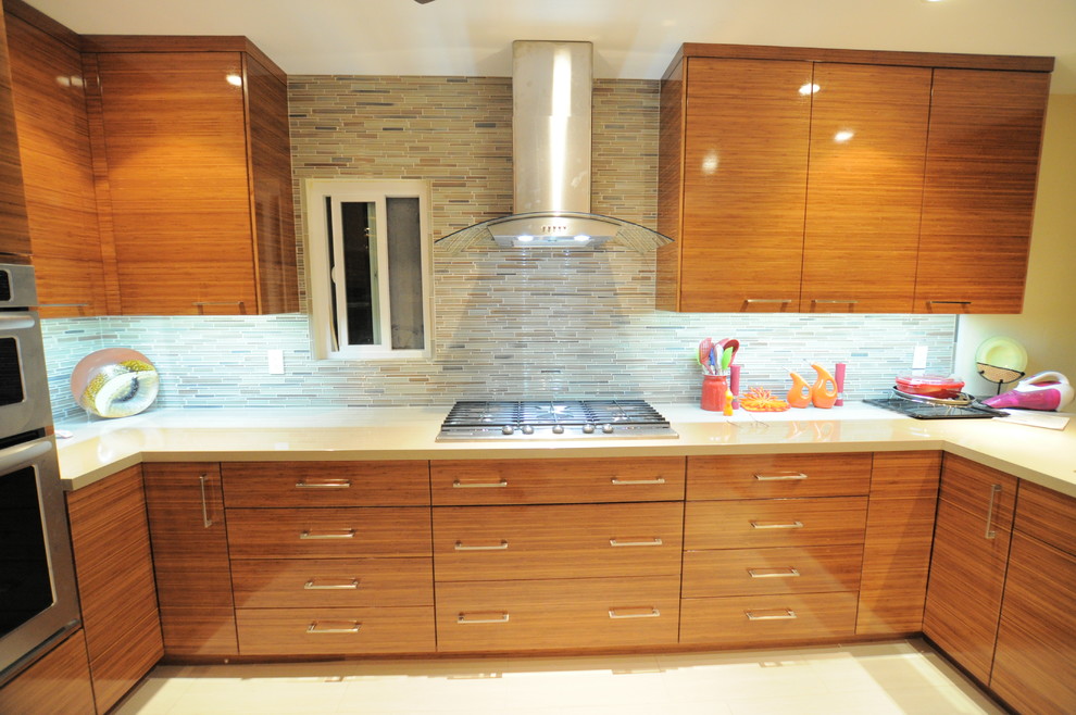 Contemporary Bamboo Kitchen Weeks Residence Contemporary Kitchen