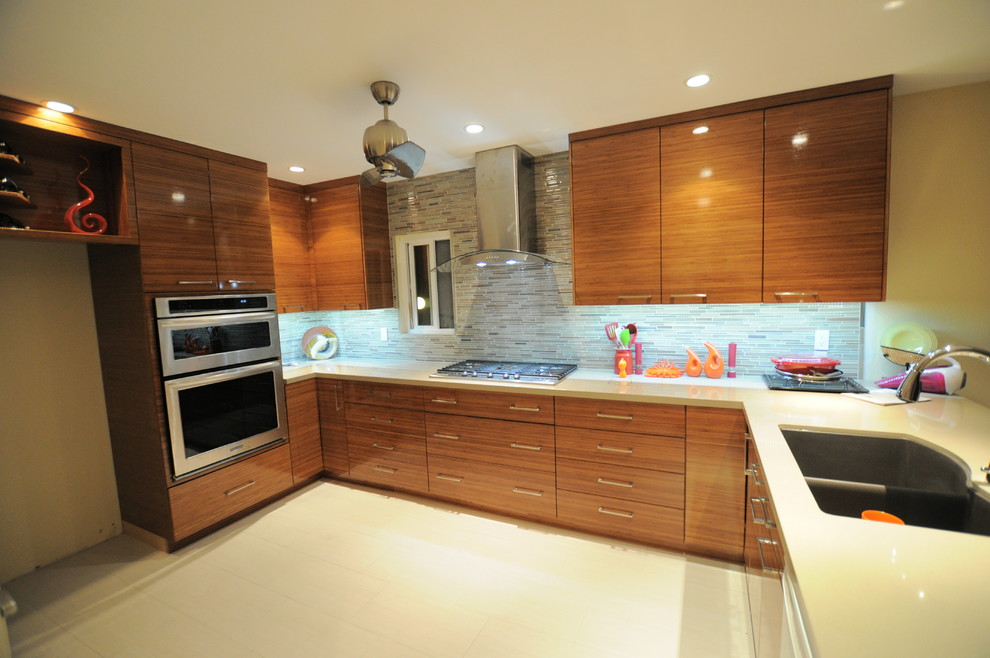 Contemporary Bamboo Kitchen Weeks Residence Contemporary Kitchen