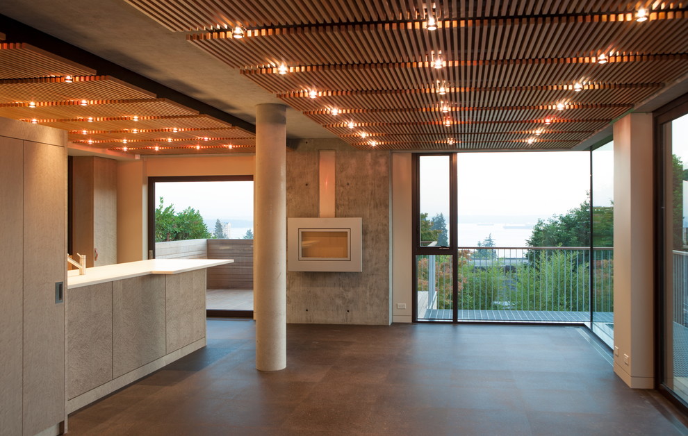 Contemporary Beach House Beach Style Kitchen Vancouver by