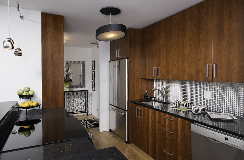 Contemporary Condo Contemporary Kitchen Chicago by Interiors by