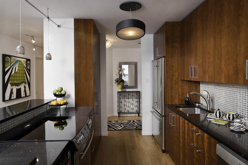 Contemporary Condo Contemporary Kitchen Chicago by Interiors by