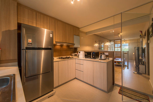 Contemporary Design (Bedok Reservoir Hdb 3 Room) - Contemporary - Kitchen -  Singapore - By Ace Space Design | Houzz