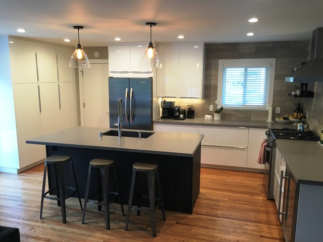 Contemporary high-gloss IKEA kitchen - Contemporary - Kitchen - San ...