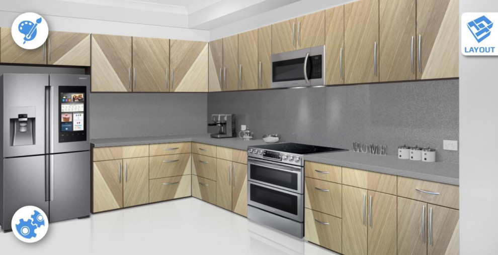 Contemporary Kitchen Design using Kitchen Visualizer Tool Modern
