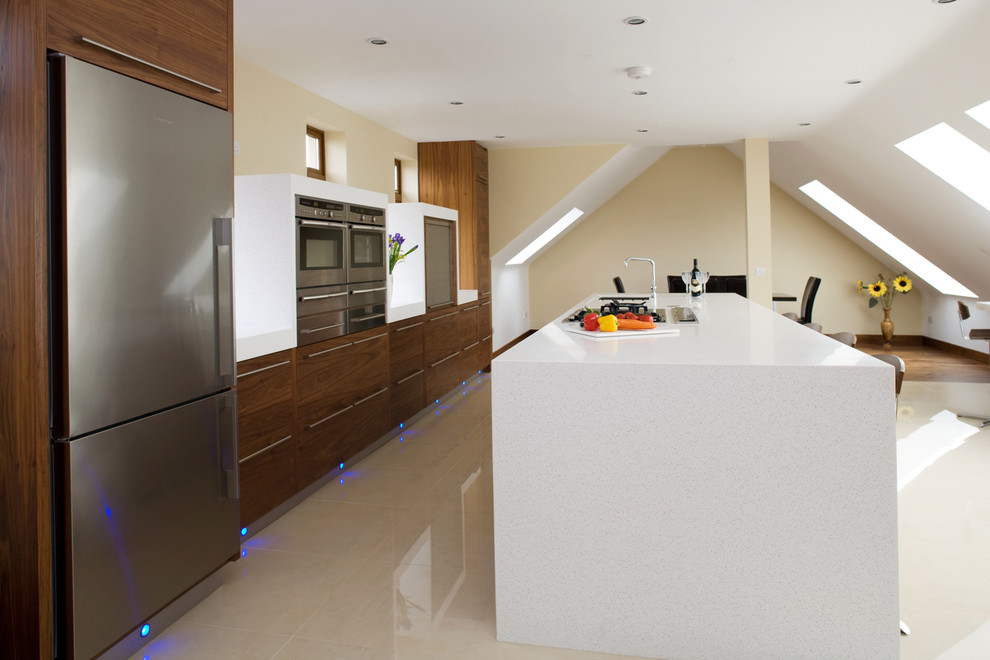 This is an example of a contemporary galley kitchen in Other.