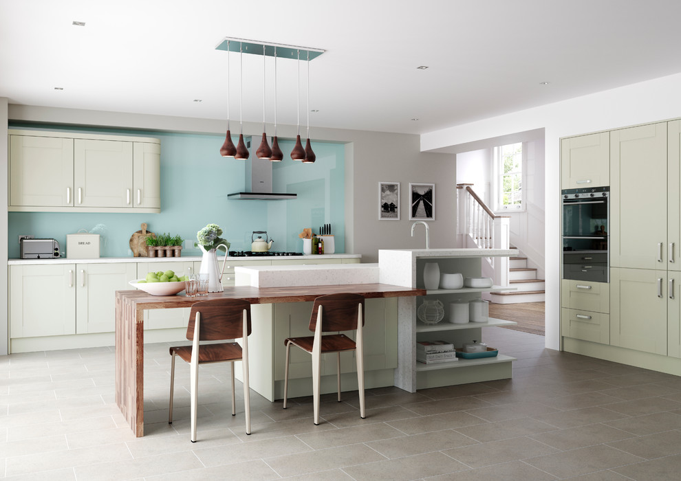 Inspiration for a contemporary kitchen remodel in Other