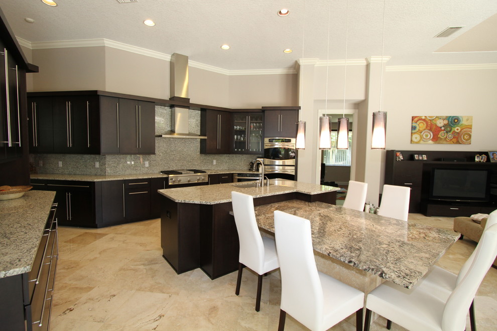 Contemporary Kitchen Remodel with Two-Tier Island - Contemporary ...