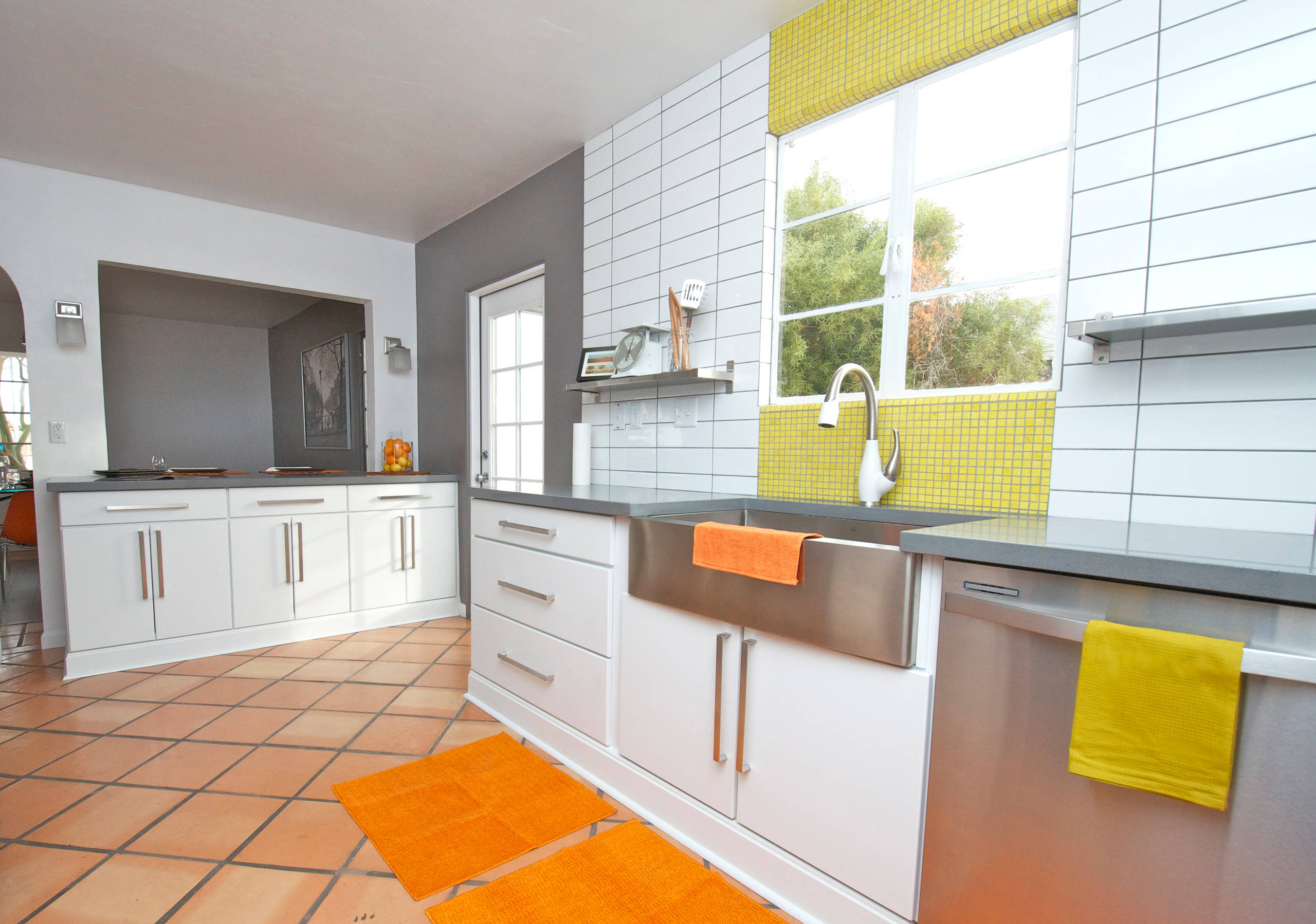 Peach And Gray Kitchen Ideas Photos Houzz