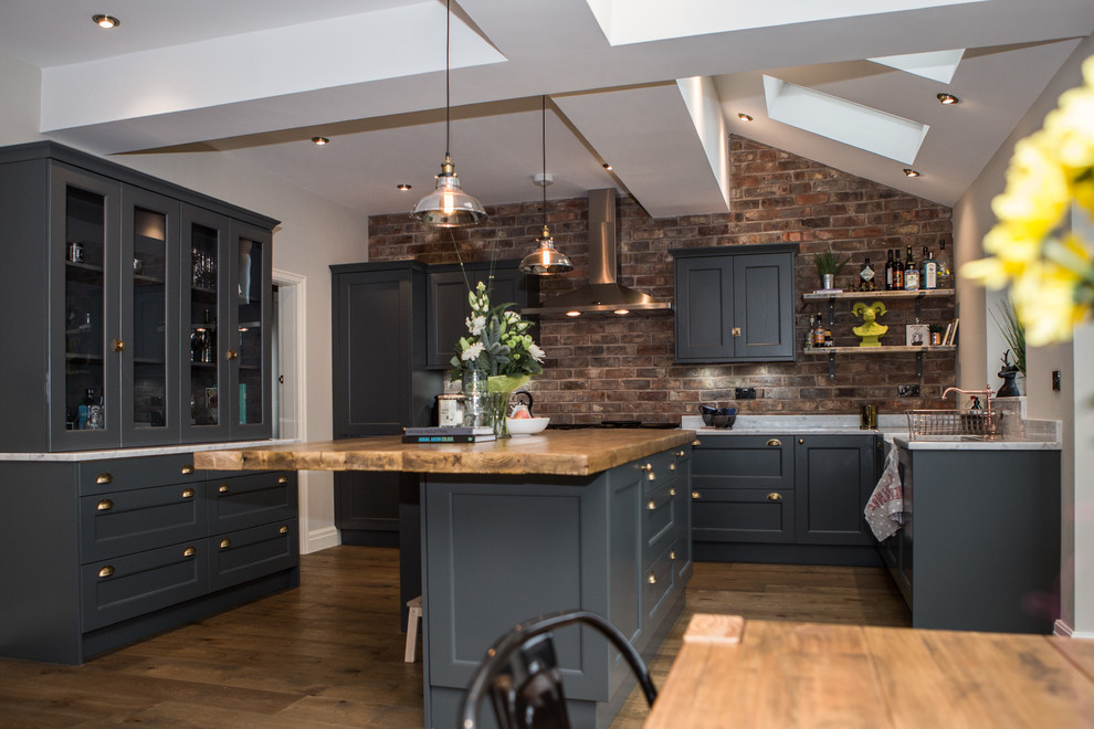 Contemporary Kitchen With Industrial Twist Traditional Kitchen Cheshire By Stag Kitchens Interiors Ltd