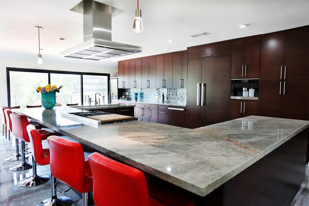 Contemporary Kitchen with Large UShaped Island Contemporary