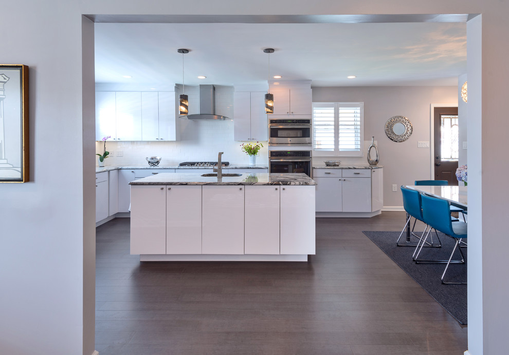 Contemporary Kitchen With White Laminate Doors Philadelphia By Main Line Design - Mainline Kitchen Sink Stainless Steel Contemporary Kitchen With White Laminate Doors Philadelphia By Main Line Design - Mainline Kitchen Sink Stainless Steel