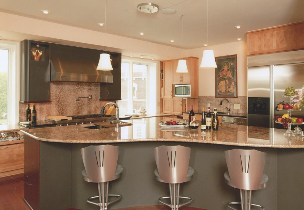 Contemporary, Mixed Finishes Modern Kitchen Kansas City by