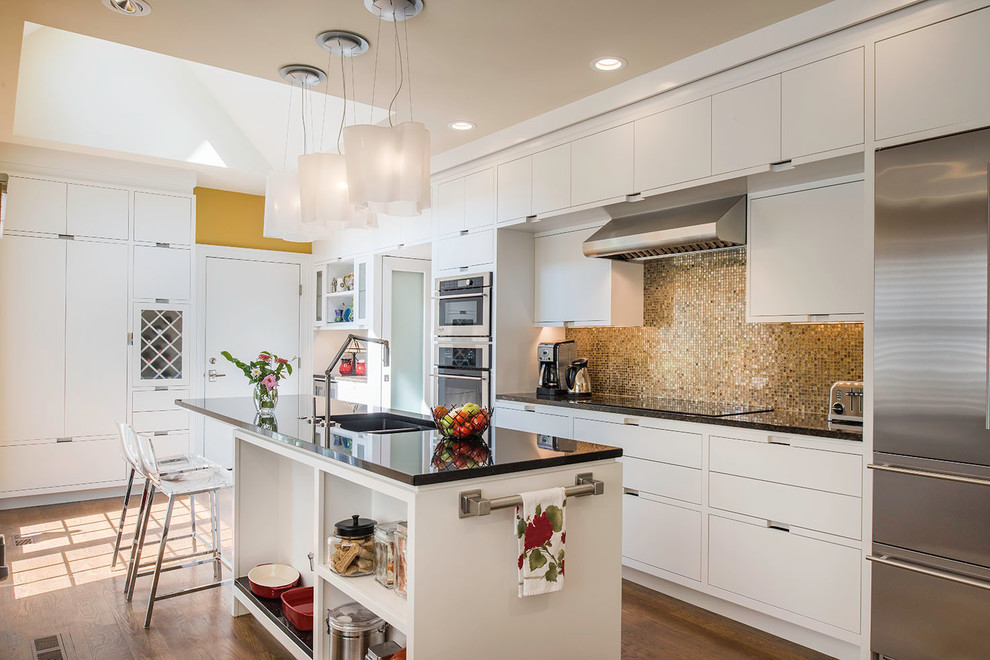 Contemporary Overhaul with Elevator of Bratenahl Cluster Home Contemporary Kitchen