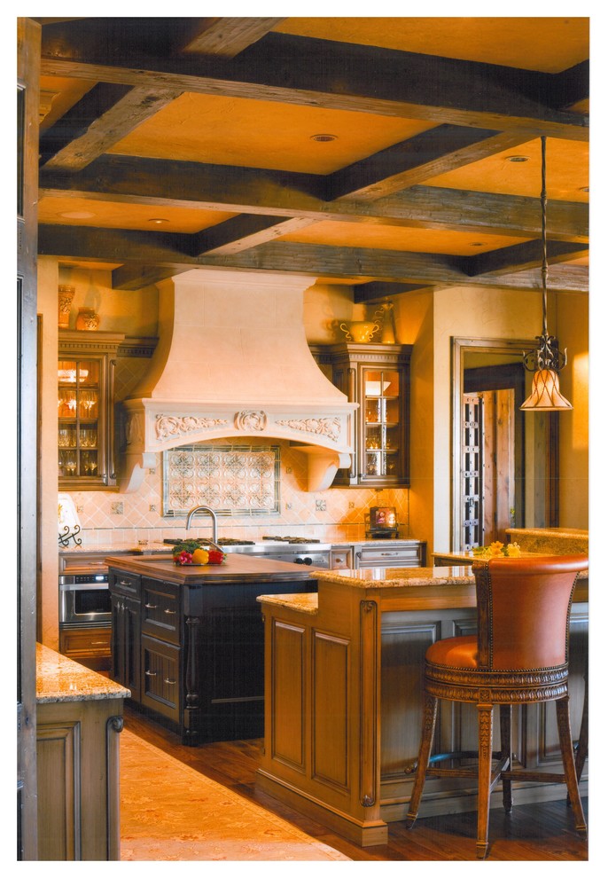 This is an example of a mediterranean kitchen in Wichita.