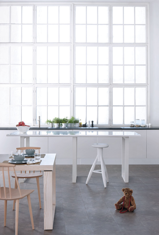 Photo of a large scandi kitchen in Gloucestershire.