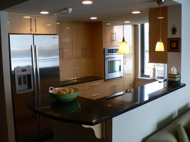 Contemporary Thermofoil Gloss Birdseye Kitchen Contemporary Kitchen Dc Metro By Reico Kitchen Bath Houzz