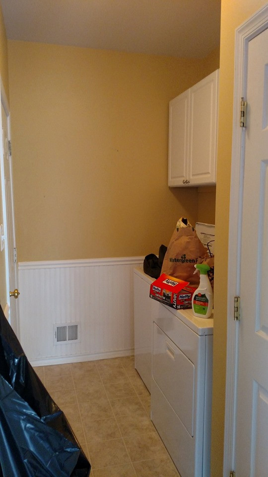 Convert a laundry hall to a butler's pantry Farmhouse Kitchen DC