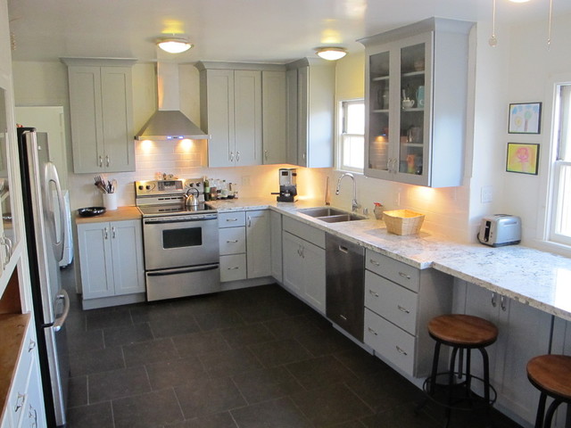 Cool Gray Blue Kitchen Contemporary Kitchen Minneapolis By Cliqstudios Houzz Au