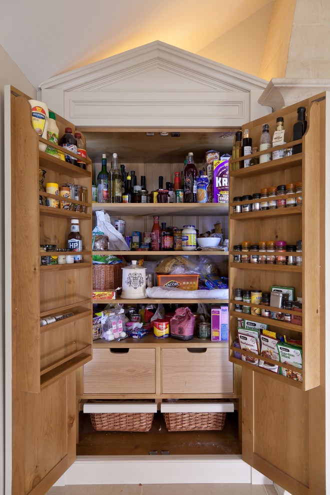This is an example of a classic kitchen pantry in Other.