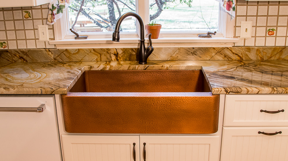 Copper and White Kitchen in Gainesville, VA Transitional Kitchen
