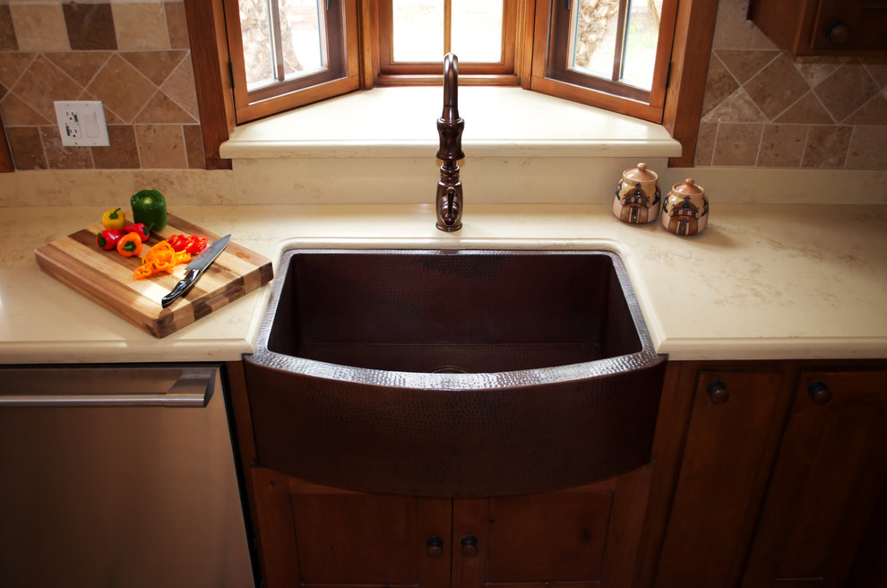 COPPER SINK INSTALLATIONS Traditional Kitchen Los Angeles by