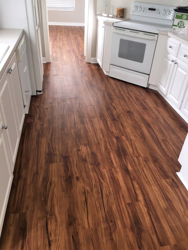 CoreTec Plus Gold Coast Acacia we installed Traditional Kitchen Miami by Royal Palm