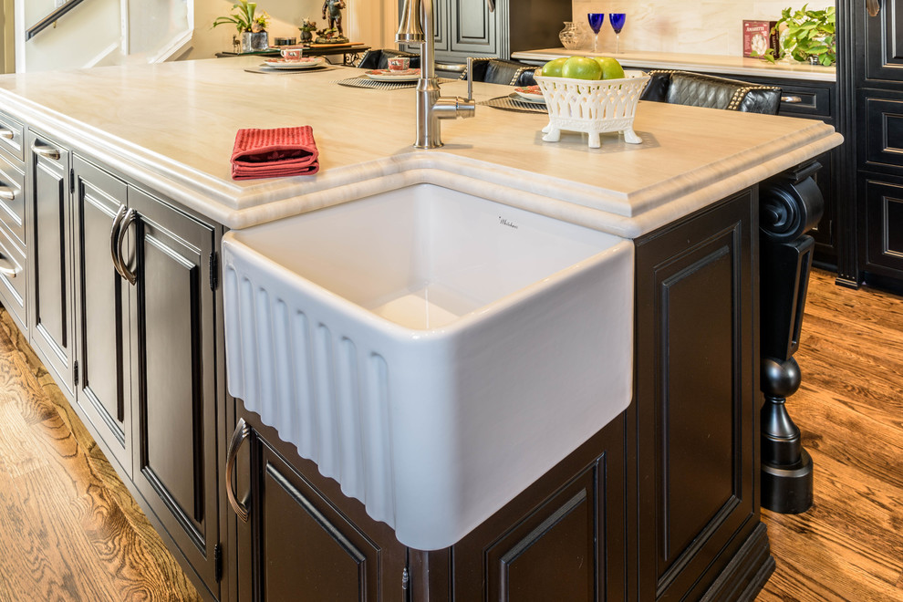 Corner Farm Sink Black Custom Inset Cabinet Transitional Kitchen Atlanta By The Counterpoint Group Inc Houzz Corner Farm Sink Black Custom Inset, Can You Put A Farmhouse Sink In The Corner